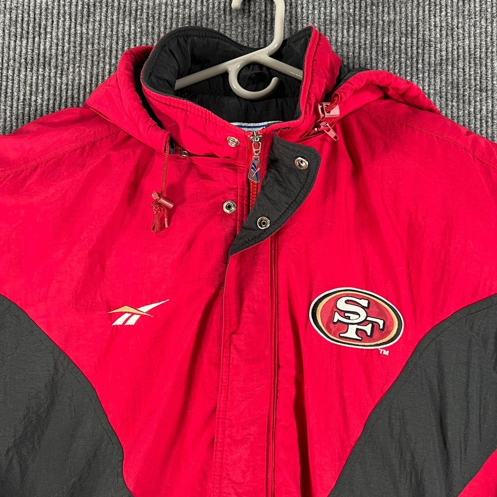 San Francisco 49ers Vintage Reebok Pro Line Coat Jacket 50th Anniversary‎ 1996